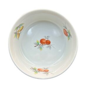 Andrea by Sadek 6 1/4” Fruit and Butterfly Gold Trim Casserole Dishes feature